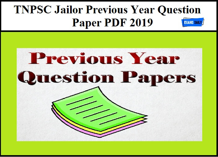 TNPSC Jailor Previous Year Question paer