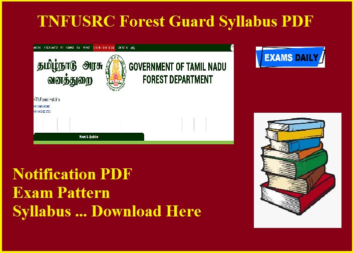 TNFUSRC Forest Guard Syllabus PDF