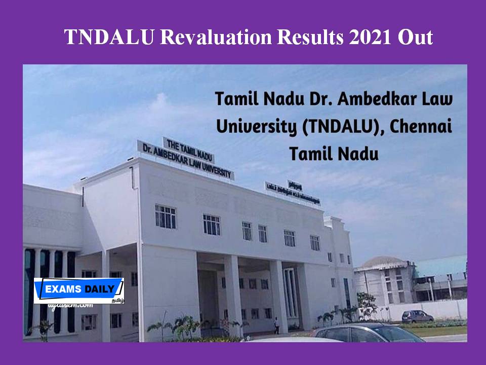 TNDALU Revaluation Results 2021 Out - Download