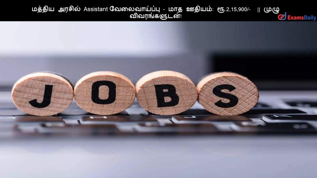 ?????? ?????? Assistant ???????????? - ??? ??????: ??.2,15,900/- || ??????, ????????? ?????!