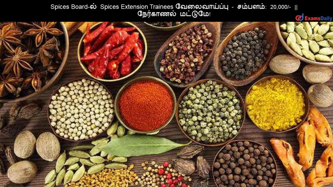 Spices Board-?? Spices Extension Trainees ???????????? - ???????: 20,000/- || ????????? ???????!