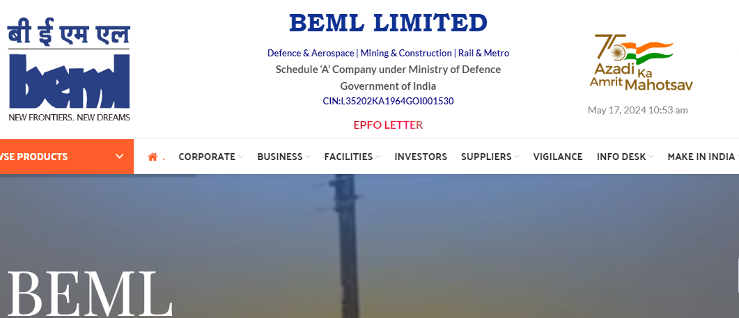 BEML ???????????? ??.2,18,200/- ?????????? ???????????? ????????? 2024 BEML ???????????? ??.2,18,200/- ?????????? ???????????? ????????? 2024