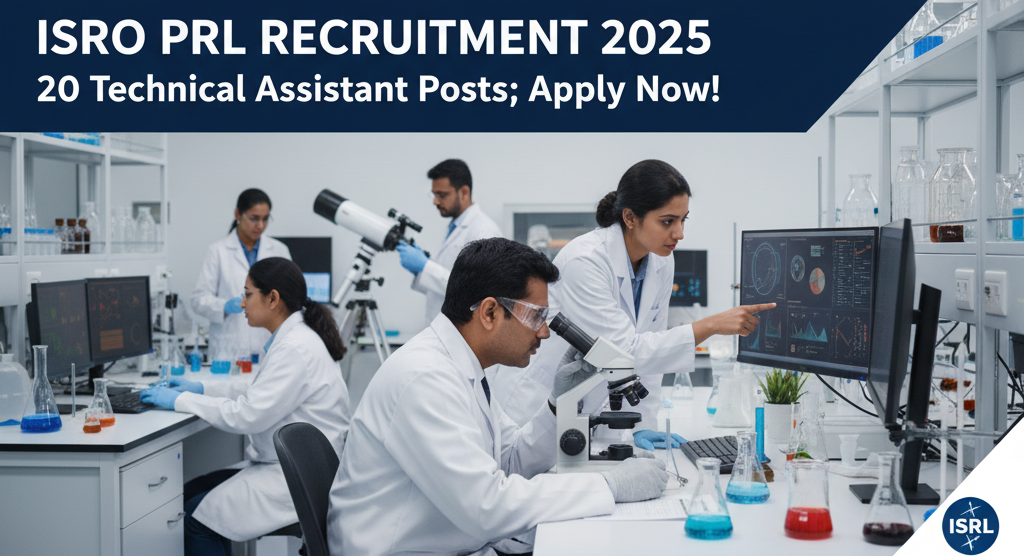 ISRO PRL வேலைவாய்ப்பு 2025 – 20 Technical Assistant & Technician-B பணியிடங்கள் | ஆன்லைனில் விண்ணப்பிக்கவும் ISRO PRL வேலைவாய்ப்பு 2025 – 20 Technical Assistant & Technician-B பணியிடங்கள் | ஆன்லைனில் விண்ணப்பிக்கவும்