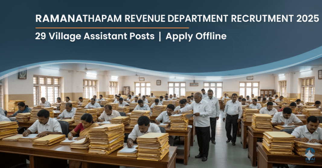 ராமநாதபுரம் வருவாய் துறை வேலைவாய்ப்பு 2025 – 29 வில்லேஜ் அசிஸ்டண்ட் பணியிடங்கள்