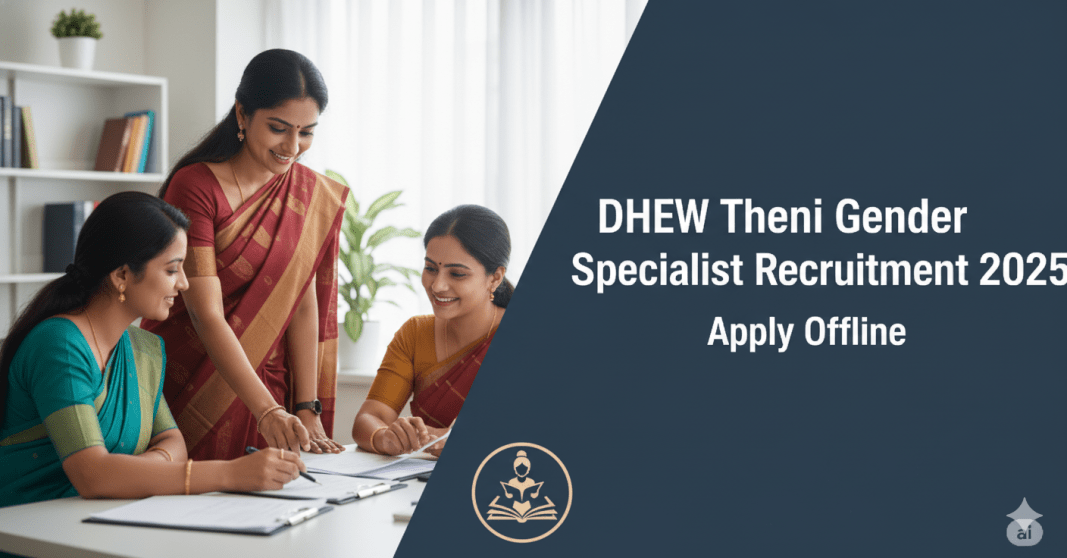 DHEW Theni ஆட்சேர்ப்பு 2025 – Gender Specialist பணியிடத்திற்கான அறிவிப்பு | மாத சம்பளம் ₹21,000