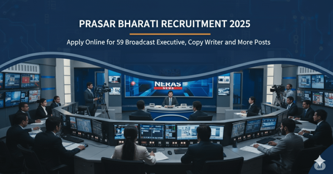 Prasar Bharati பிரசாரத்துறை 2025 – 59 பிராட்காஸ்ட் எக்சிக்யூட்டிவ், காப்பி ரைட்டர் மற்றும் பிற பணியிடங்கள் | ஆன்லைனில் விண்ணப்பிக்கவும்