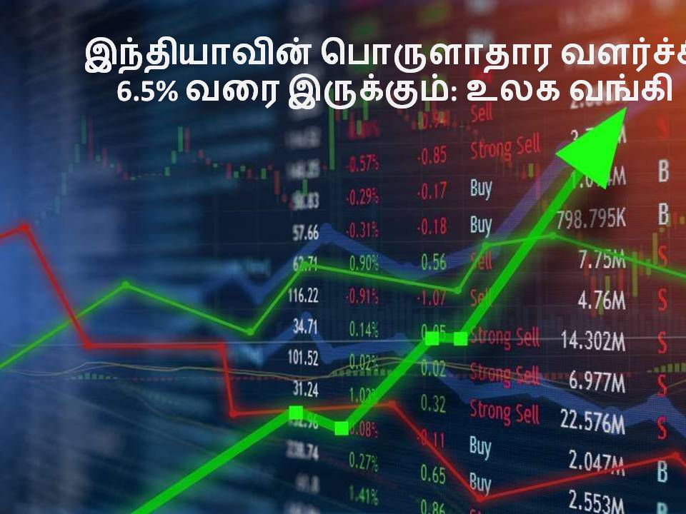 இந்தியாவின் பொருளாதார வளர்ச்சி 6.5% வரை இருக்கும் உலக வங்கி ??????????? ????????? ???????? 6.5% ??? ????????? ??? ?????