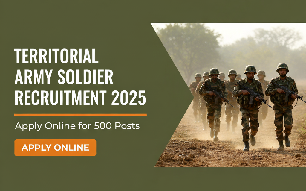 Territorial Army வேலைவாய்ப்பு 2025 – 500 சிப்பாய் (Soldier) பணியிடங்கள் – ஆன்லைனில் விண்ணப்பிக்கலாம் Territorial Army ???????????? 2025 – 500 ???????? (Soldier) ??????????? – ????????? ????????????????